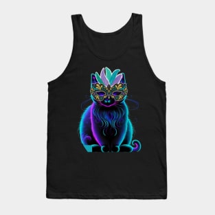 Retro carnival cat t-shirt Tank Top